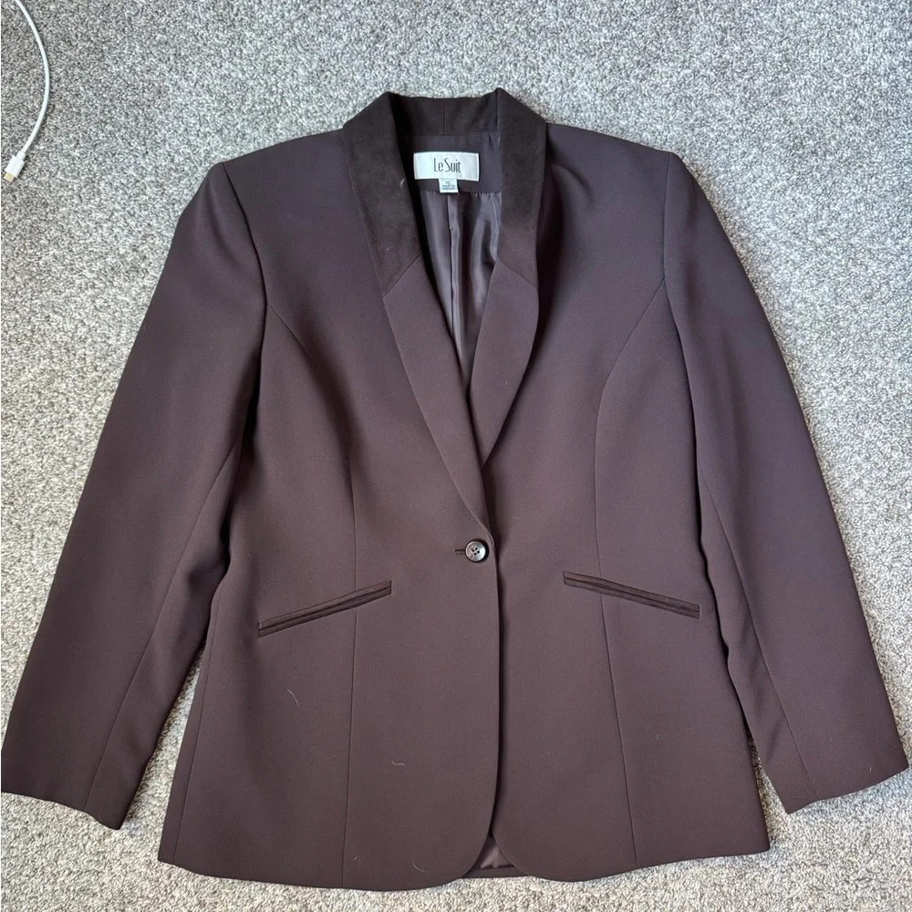 Le Suit Women's Dark Brown Blazer